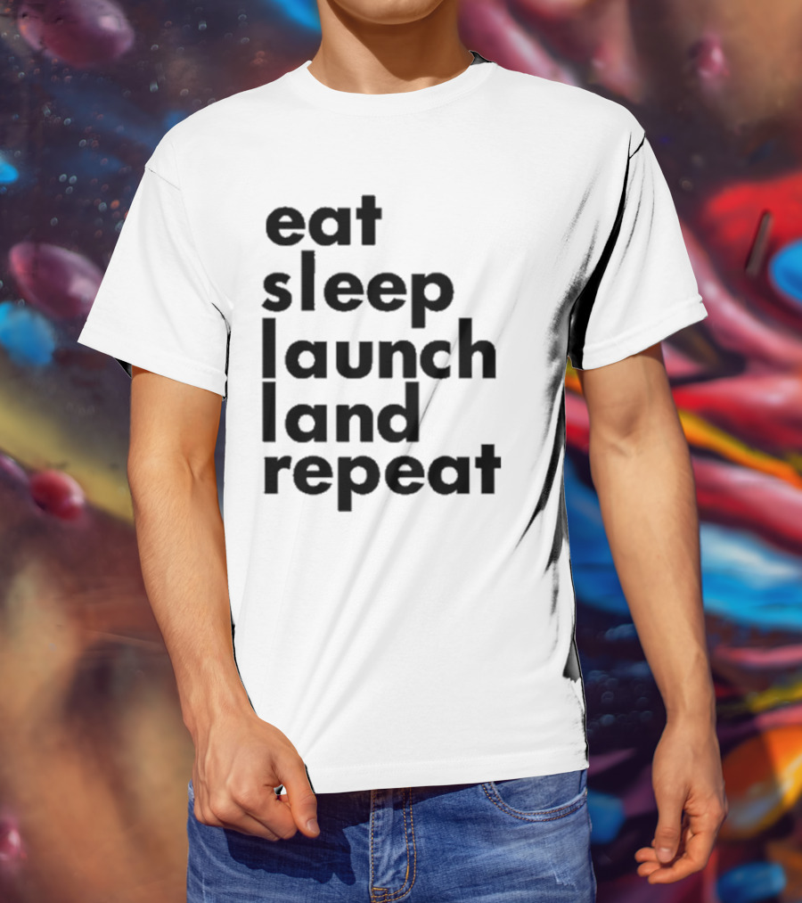 Space Chick Jen Eat Sleep Laugh Repeat T-Shirt
