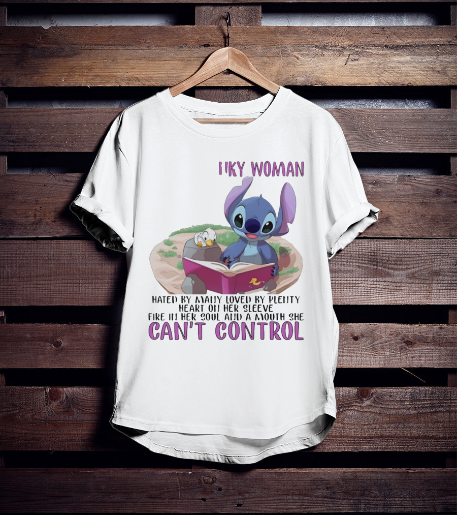 Cranky Woman Stitch Can't Control Hated By Many Loved By Plenty T-Shirt