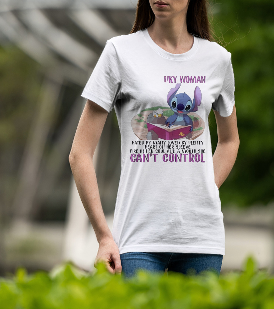 Cranky Woman Stitch Can't Control Hated By Many Loved By Plenty T-Shirt
