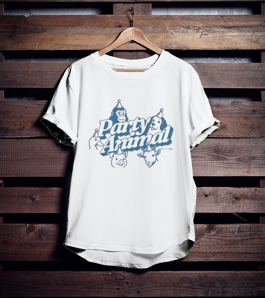 Party Animal Tanner Smith Blue Animal Faces T-Shirt
