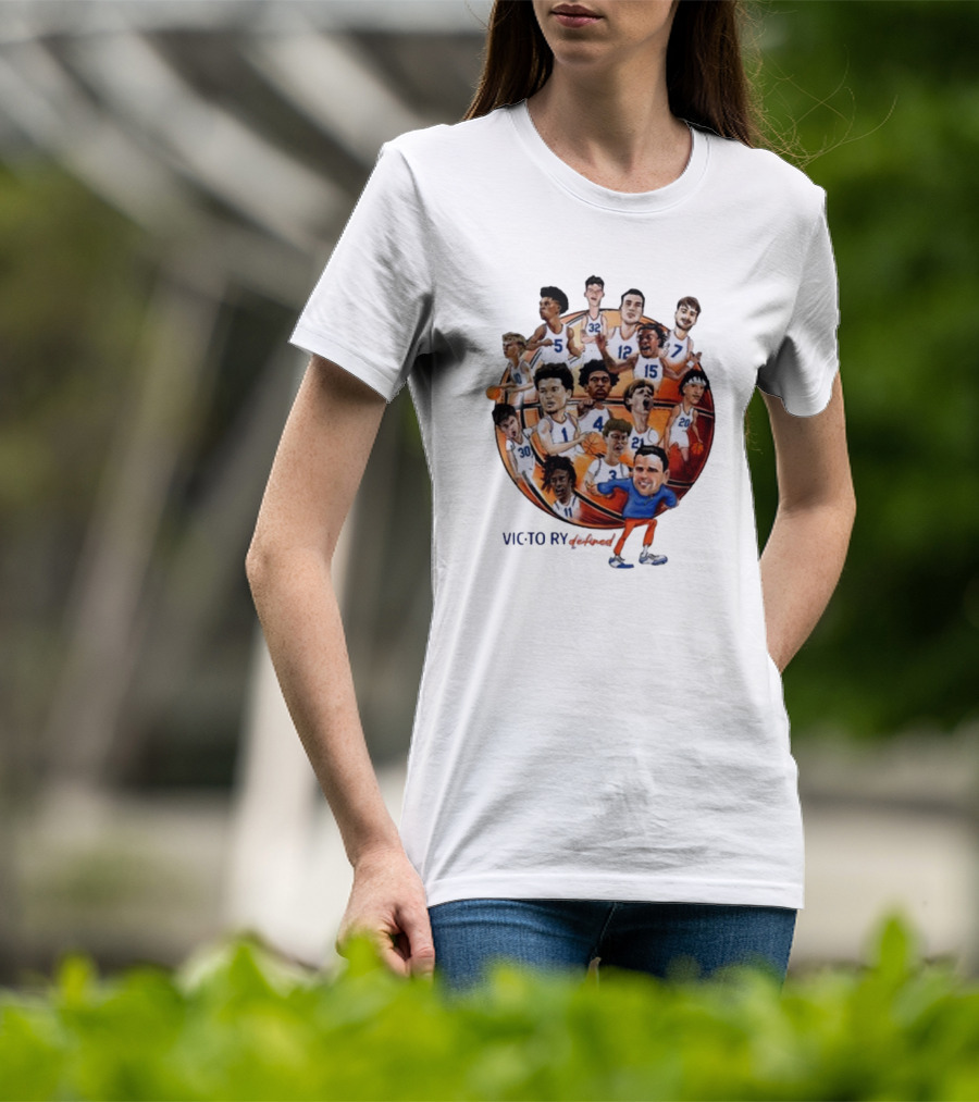 Victorious Gatorsmbk Florida Basketball Caricature Players Team Number 1 T-Shirt