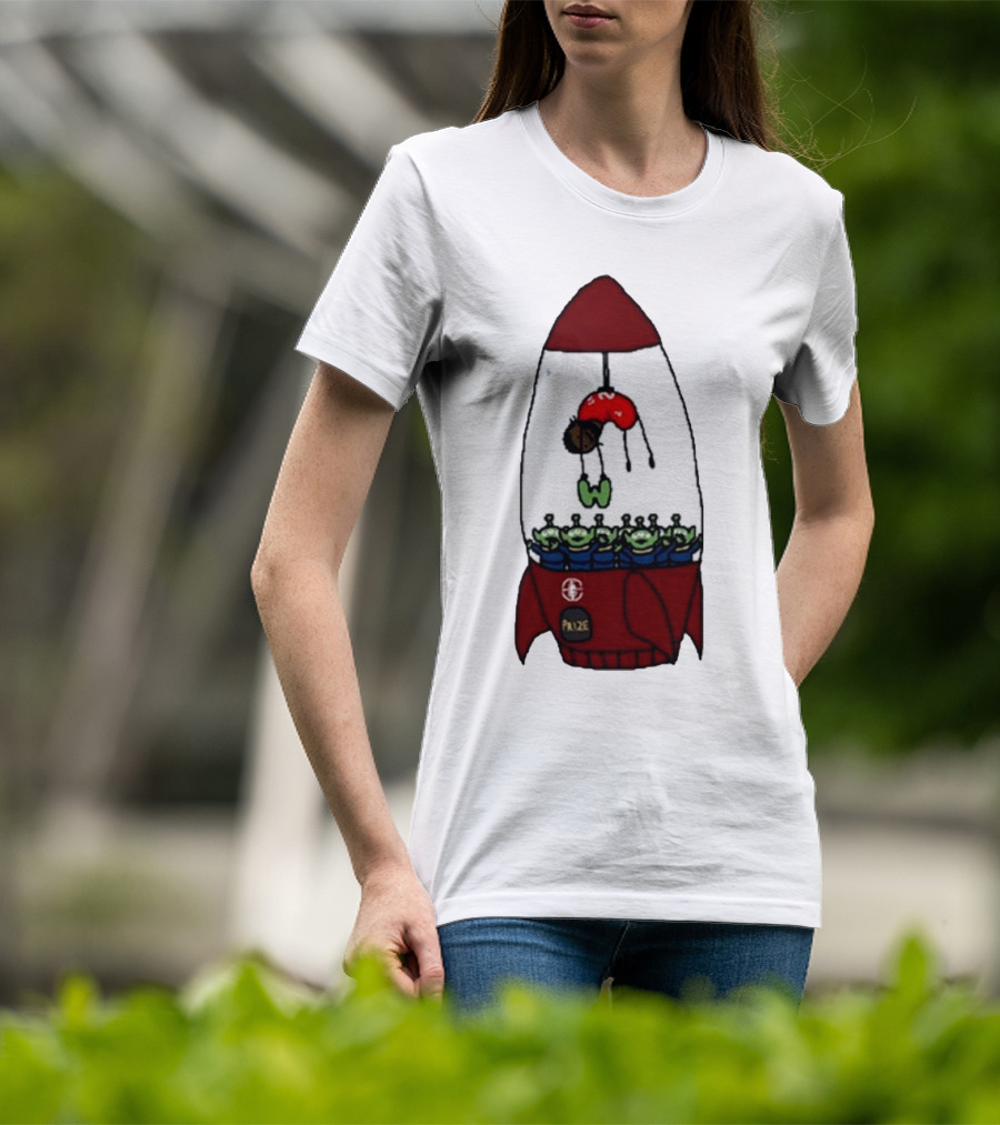 Kawhi Leonard Claw Dunk Rocket And Aliens Clippers T-Shirt