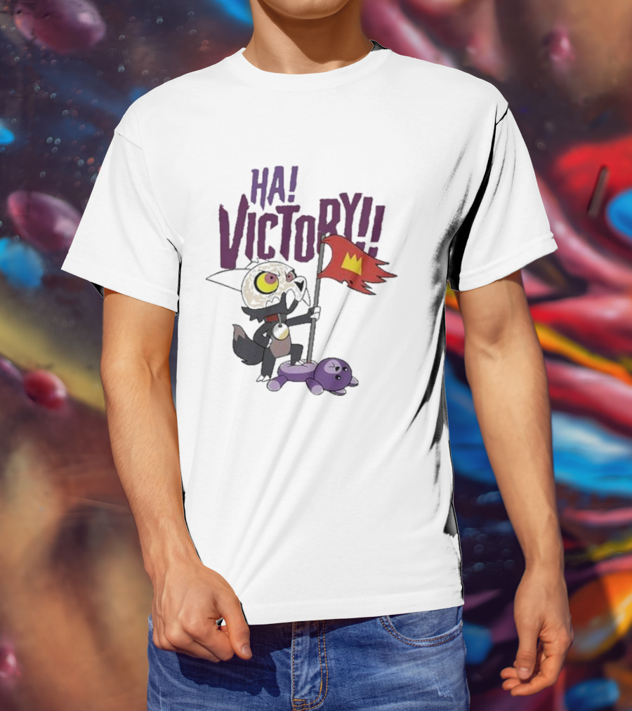 The Owl House Ha Victory King Character And Plush Toy Scene T-Shirt