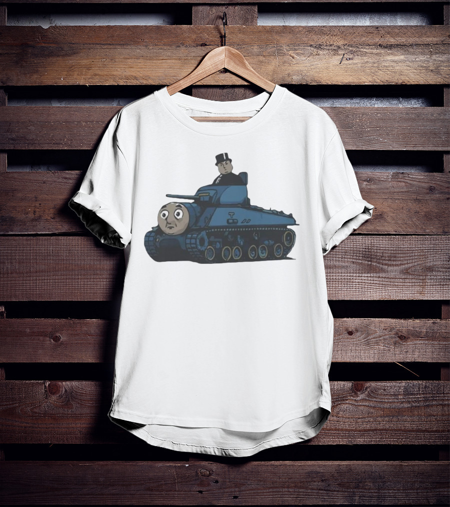 Thomas The Tank Engine And Sir Topham Hatt Tank Fusion Funny T-Shirt