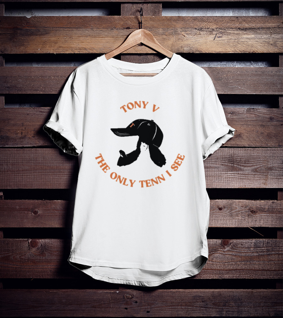 TONY V THE ONLY TENN I SEE Orange Text T-Shirt