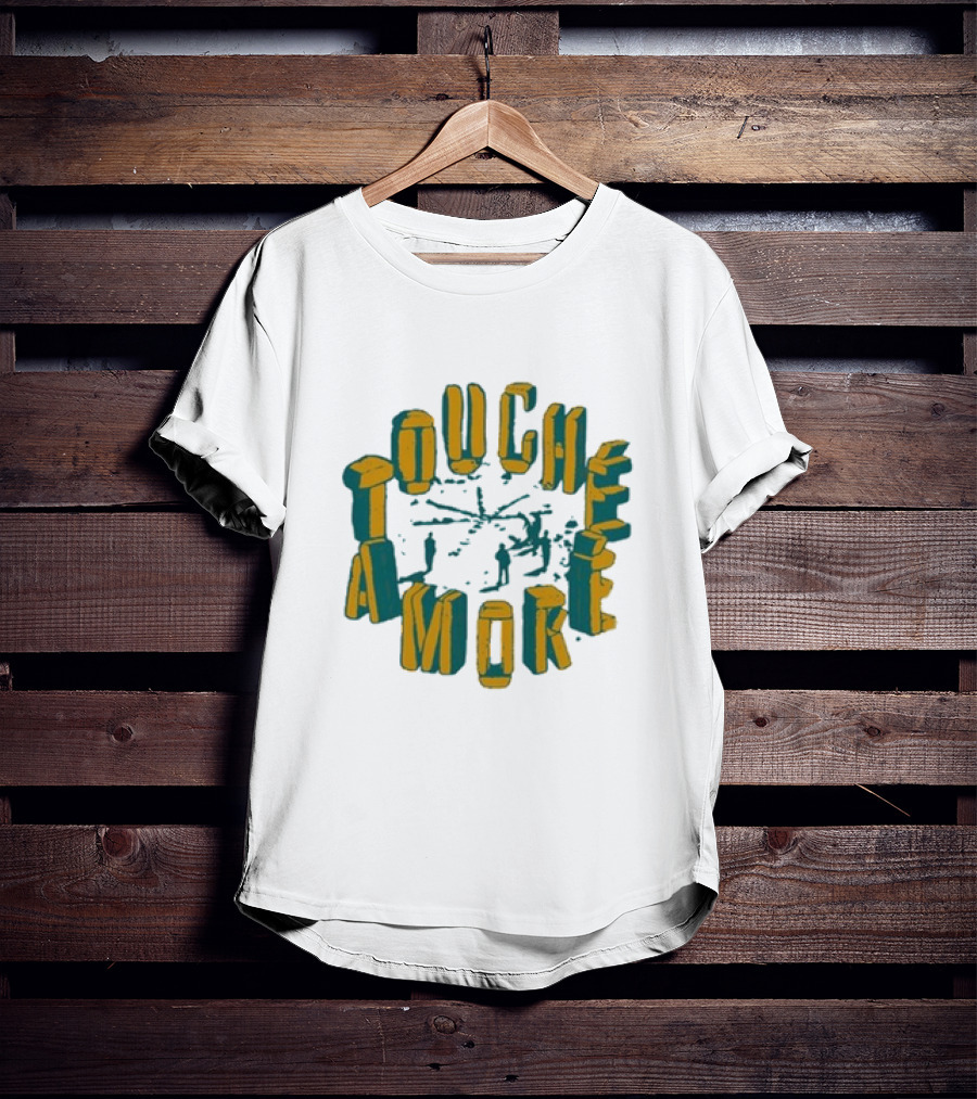 Touche Amore Circular Henge Letters With People And Structure T-Shirt