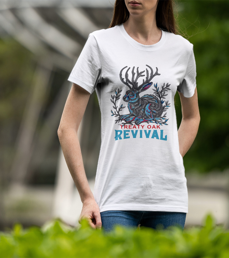 Treaty Oak Revival Jack Rabbit Psychedelic Colorful Illustration T-Shirt