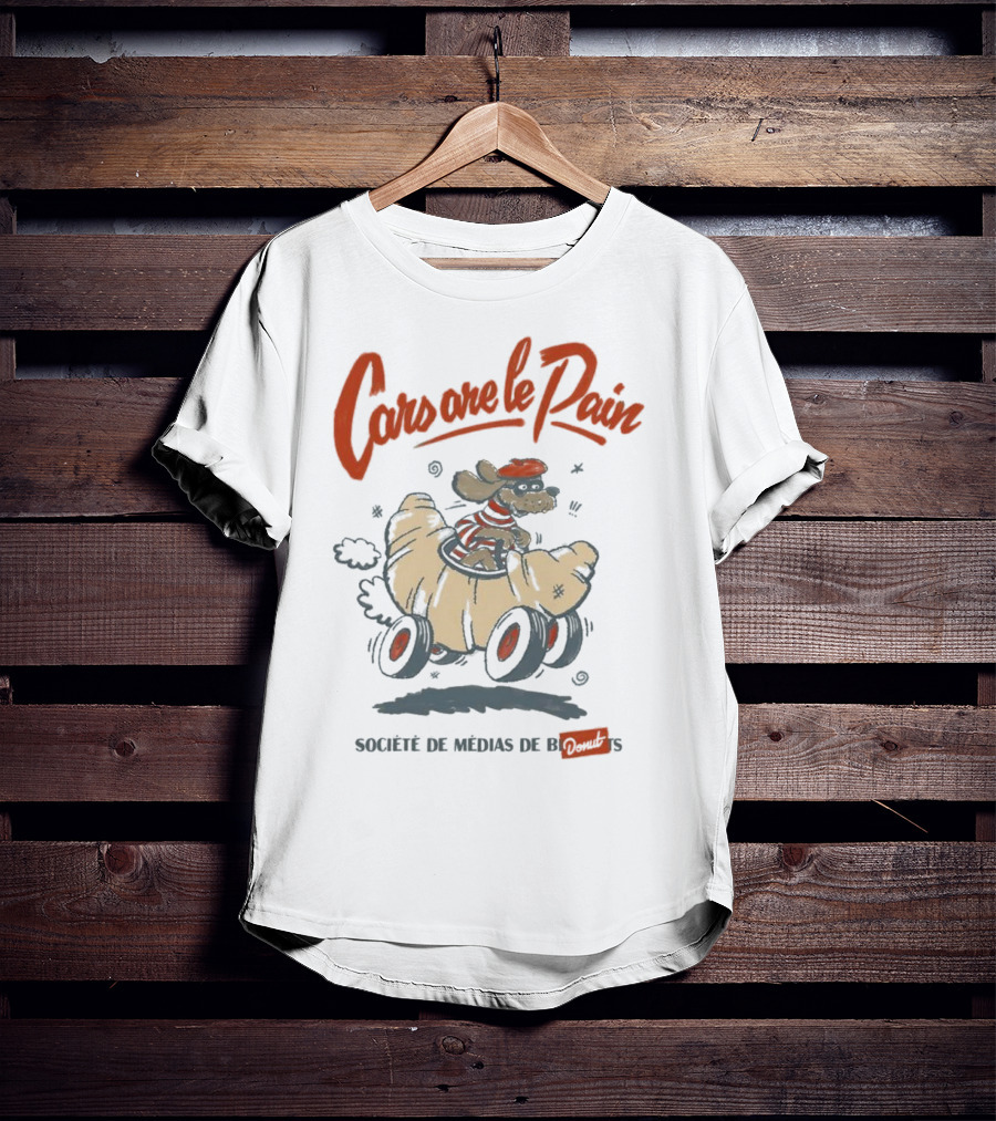 Cars Are Le Pain Société De Médias De Croissants T-Shirt