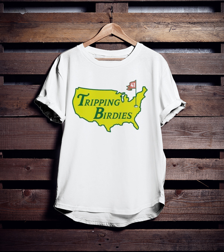 Tripping Birdies USA Map Masters Golf Flag 41 T-Shirt