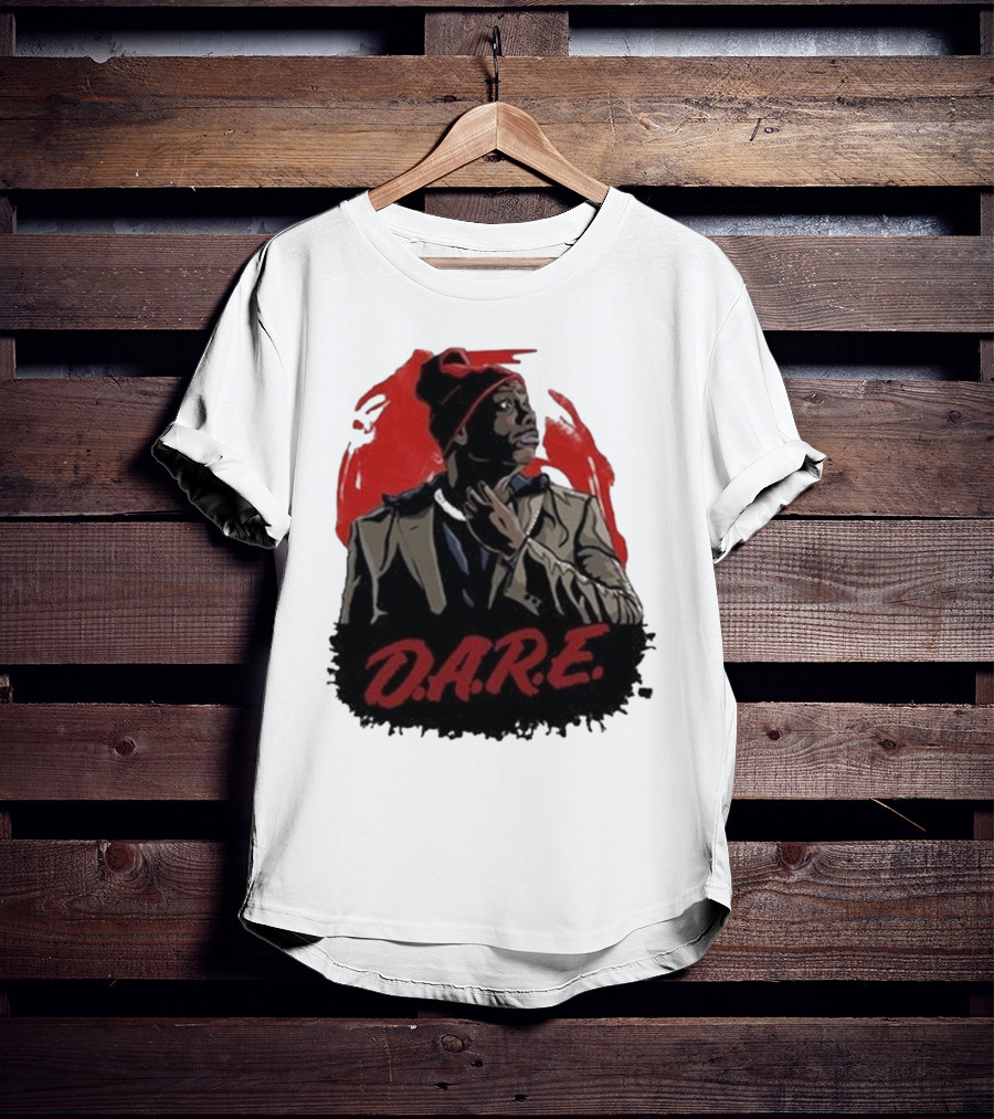 Tyrone D.A.R.E. Red Jacket Beanie Mock Hilarious Character Style T-Shirt