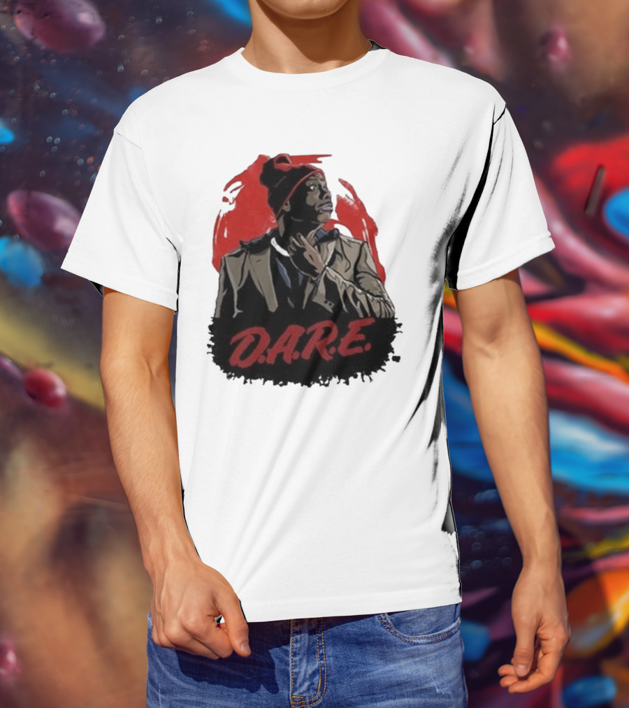 Tyrone D.A.R.E. Red Jacket Beanie Mock Hilarious Character Style T-Shirt