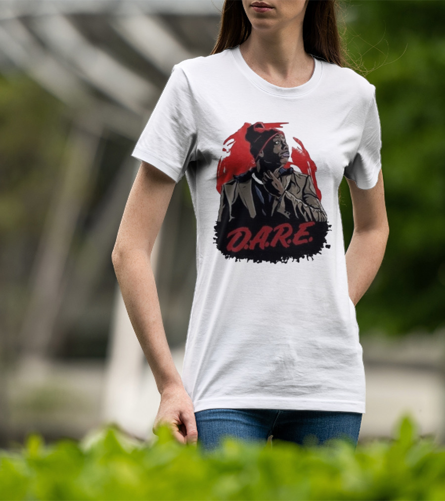 Tyrone D.A.R.E. Red Jacket Beanie Mock Hilarious Character Style T-Shirt