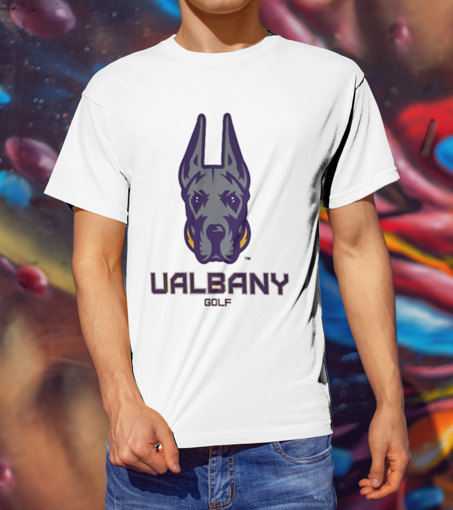 UAlbany Great Danes Golf Head Logo T-Shirt
