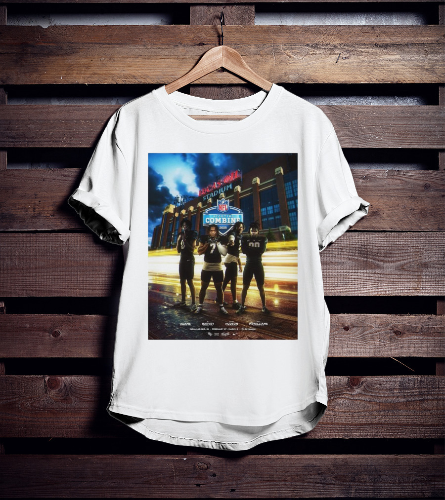 Lucas Oil Stadium NFL Scouting Combine 2025 UCF Adams Harvey Hudson McWilliams Indianapolis T-Shirt