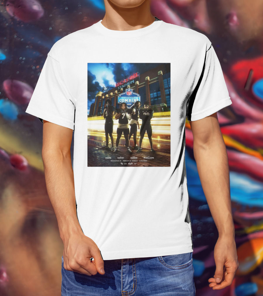 Lucas Oil Stadium NFL Scouting Combine 2025 UCF Adams Harvey Hudson McWilliams Indianapolis T-Shirt