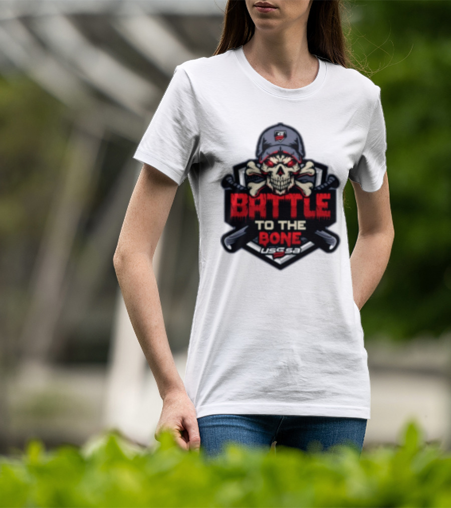 Battle To The Bone USSSA Skull And Crossbones March 21-23 2025 T-Shirt