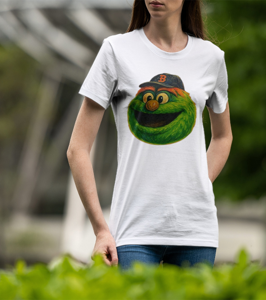 Wally The Green Monster Boston Red Sox Iconic Logo T-Shirt