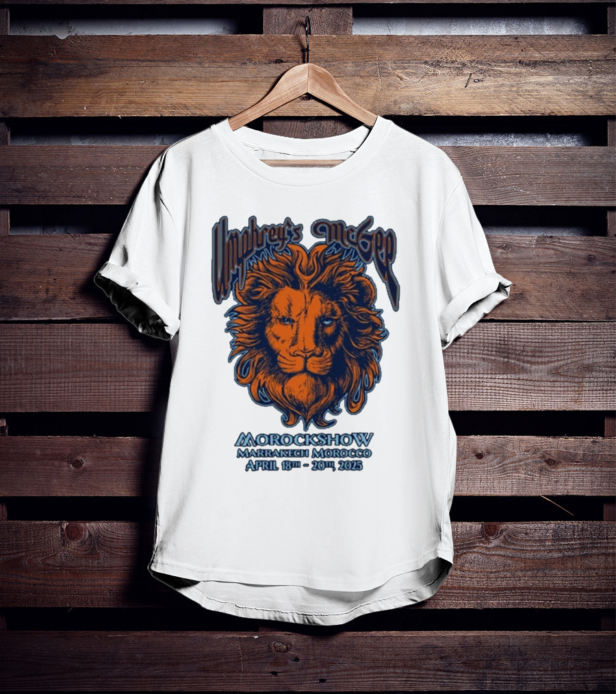 Umphrey’s McGee Morockshow Marrakech Morocco April 18th-20th 2025 Lion Art T-Shirt