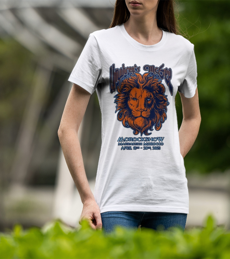 Umphrey’s McGee Morockshow Marrakech Morocco April 18th-20th 2025 Lion Art T-Shirt