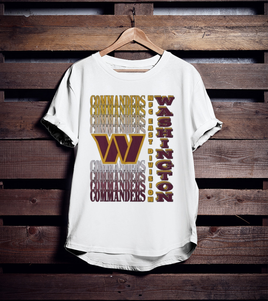 Washington Commanders NFC East Division W Logo Football Team T-Shirt