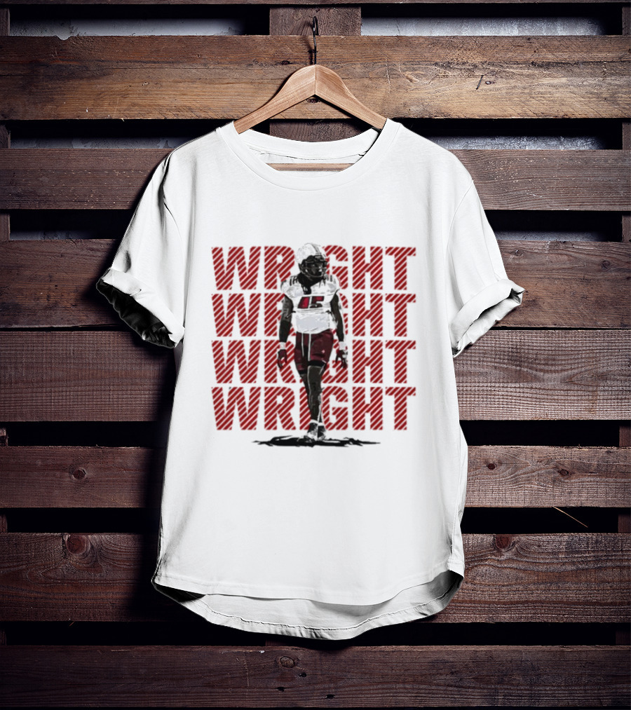Wright Football Gameday Player Red Athletic Repetition T-Shirt