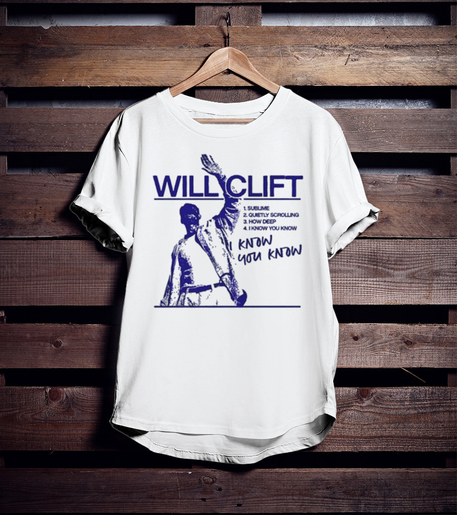 Will Clift Blue Ink Gesture I Know You Know Surreal Tracklist T-Shirt