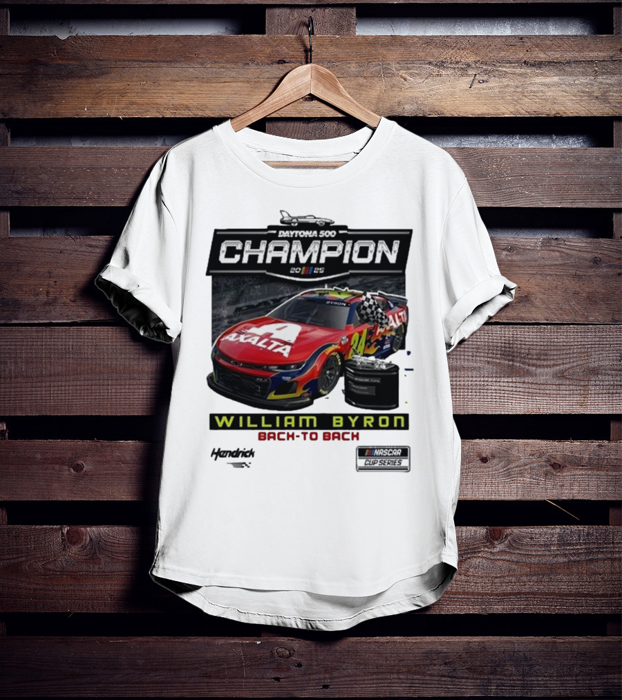 Daytona 500 Champion 2025 William Byron Back To Back NASCAR Cup Series T-Shirt