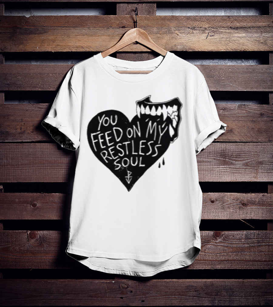 You Feed On My Restless Soul Aggressive Creature Burst Out Horror Theme T-Shirt