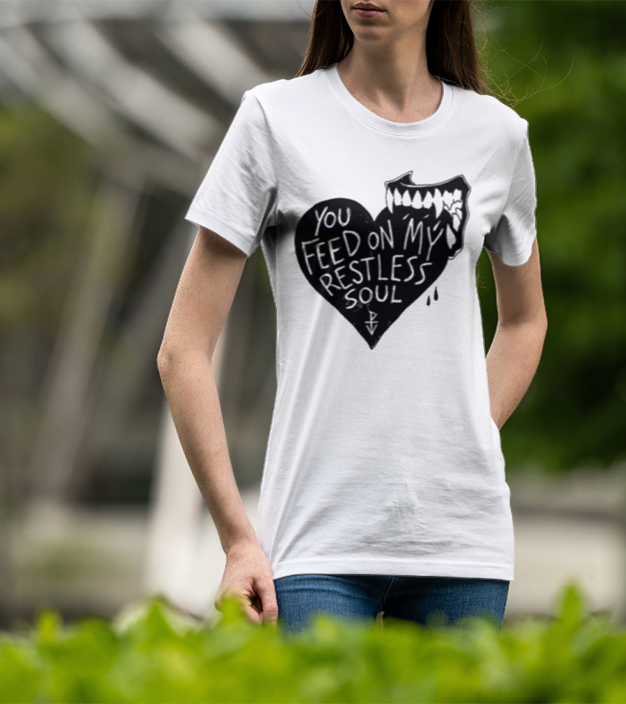 You Feed On My Restless Soul Aggressive Creature Burst Out Horror Theme T-Shirt