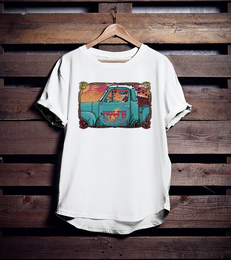 Wolph Live Concert Skeleton Driving Truck April 6 2025 The Ecology Center San Juan Capistrano CA T-Shirt