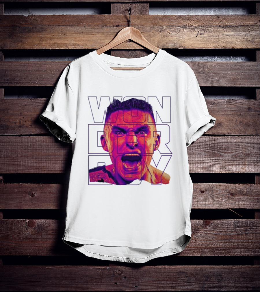 Wonderboy Brian Morris Deranged Bold Typography Expression T-Shirt