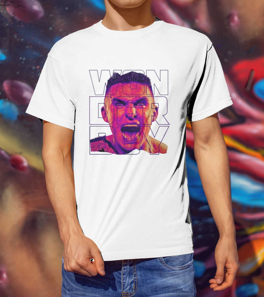 Wonderboy Brian Morris Deranged Bold Typography Expression T-Shirt