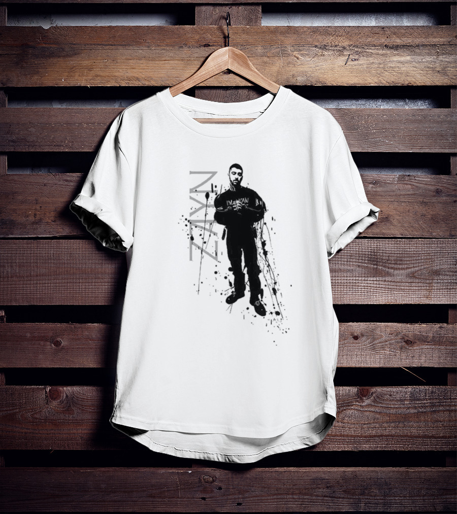 Zayn Splatter Style With Splash Silhouette And Name T-Shirt