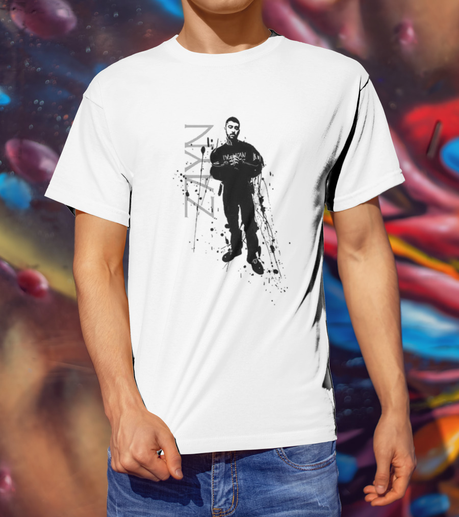 Zayn Splatter Style With Splash Silhouette And Name T-Shirt