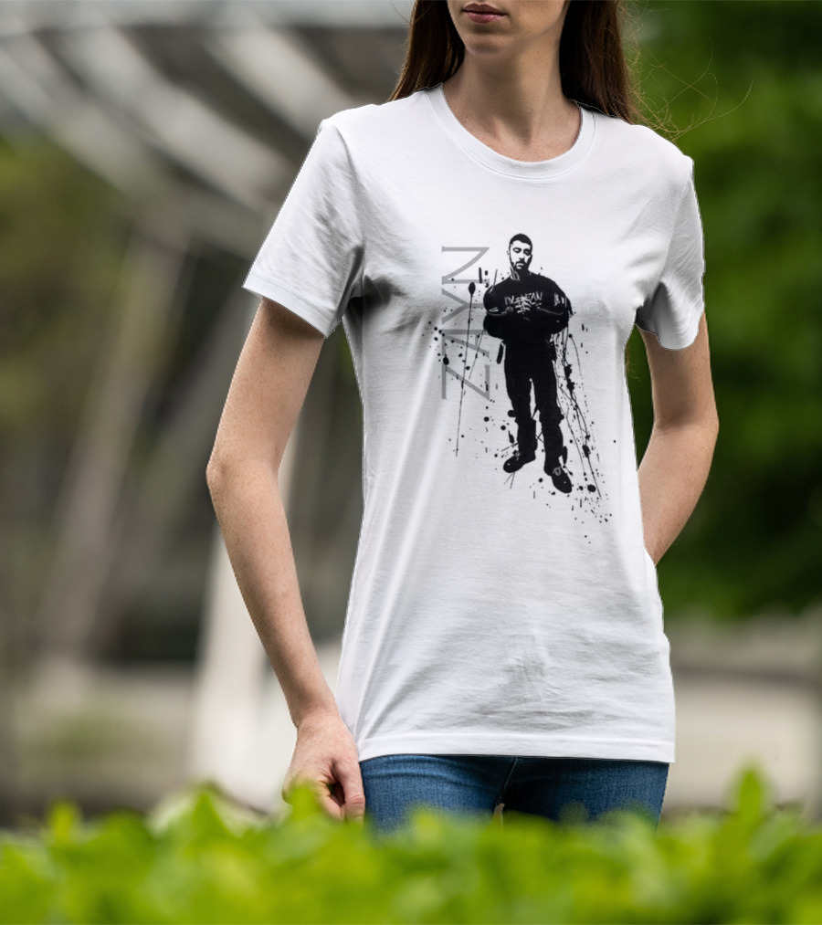 Zayn Splatter Style With Splash Silhouette And Name T-Shirt