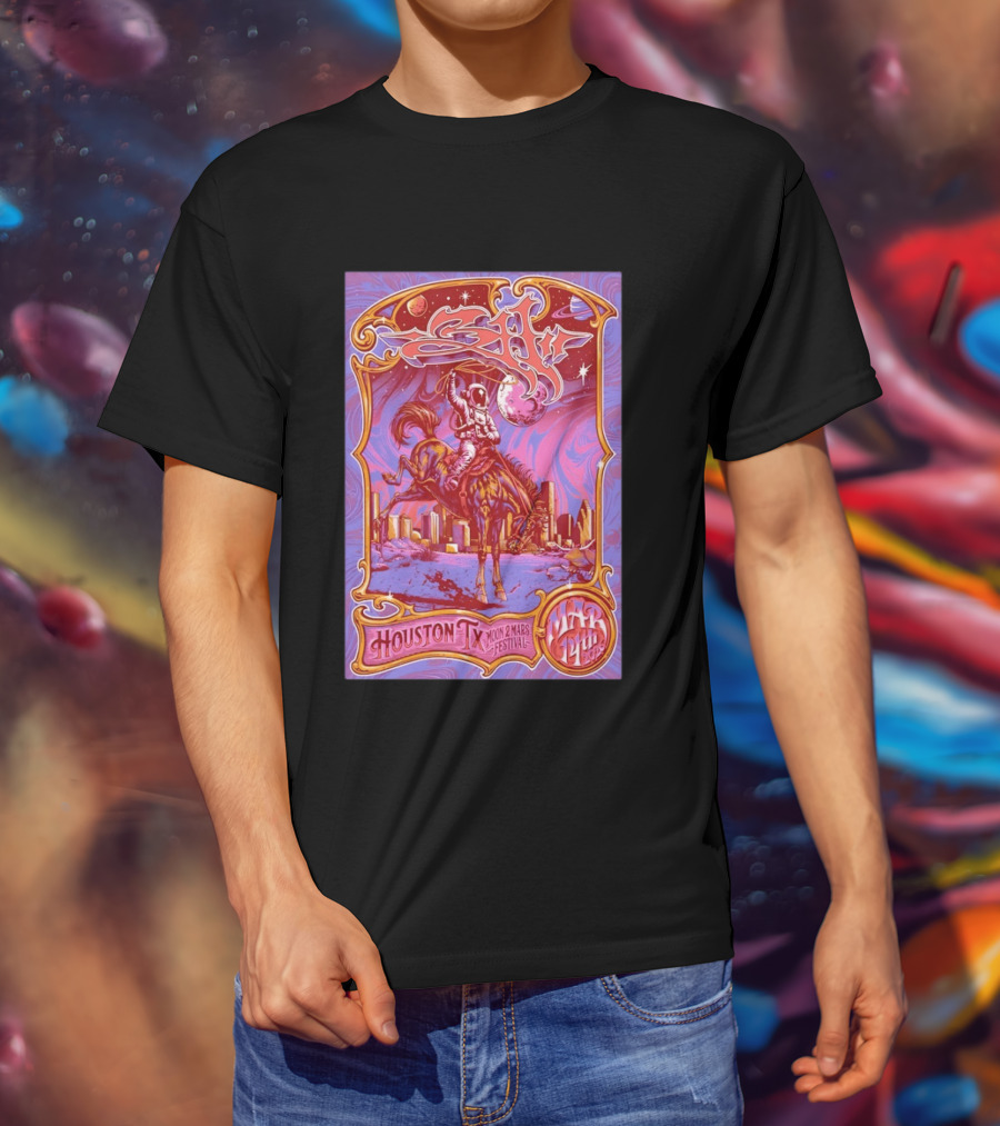 311 Band Space Themed Houston TX March 2026 Moon 2 Mars Festival Tour T-Shirt
