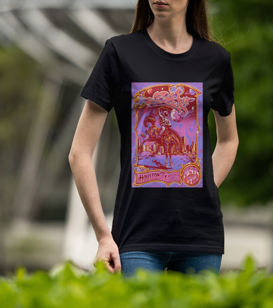 311 Band Space Themed Houston TX March 2026 Moon 2 Mars Festival Tour T-Shirt