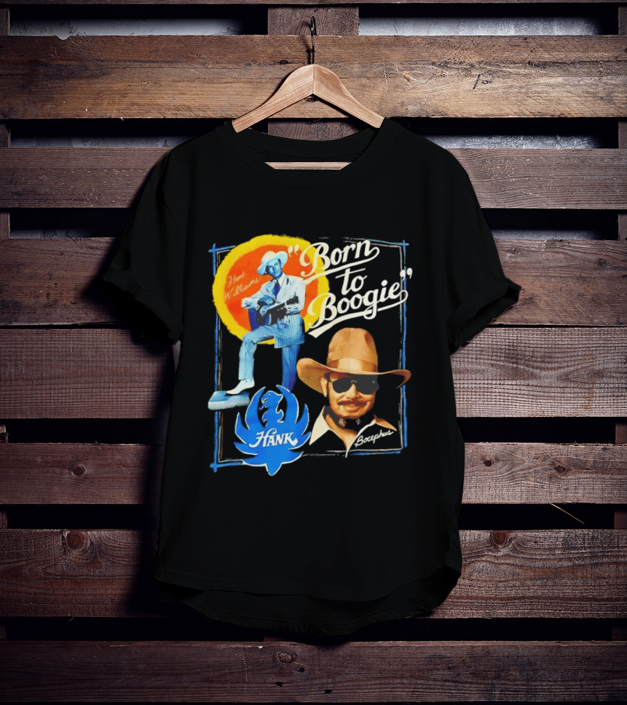 Hank Williams Bocephus Born To Boogie Music Legends T-Shirt