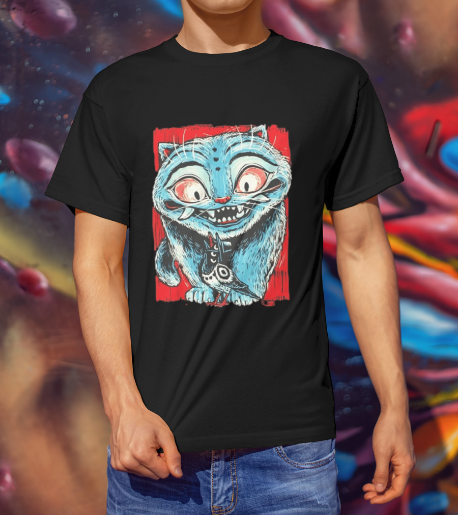 Derpy Tiger And Sussy KPop Demon Hunters Tiger And Crow Duo Colorful Cartoon T-Shirt