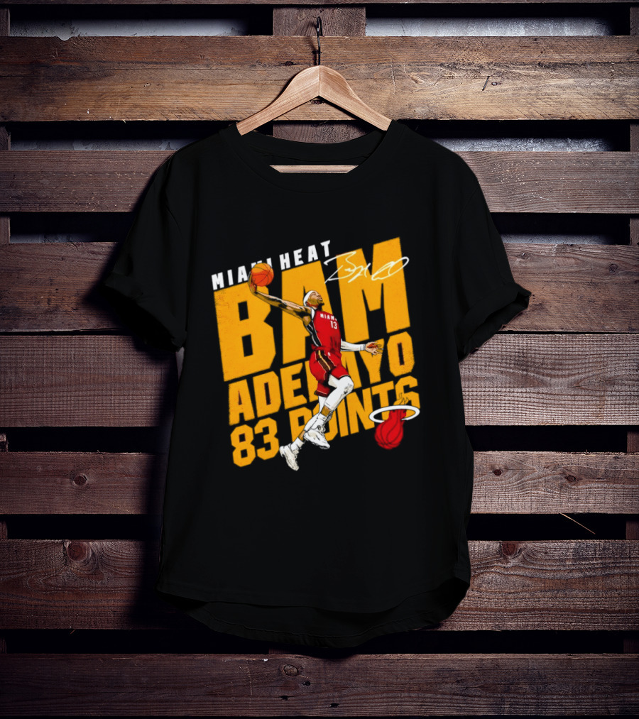 Miami Heat Bam Adebayo 83 Points Basketball Dunk T-Shirt