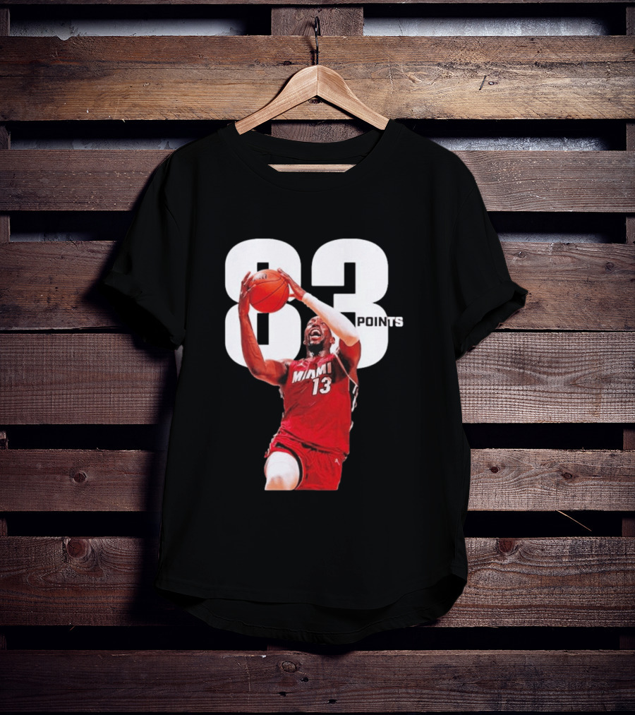 Bam Adebayo Miami 13 Scores 83 Points Passing Kobe Bryant's Single Game Record T-Shirt