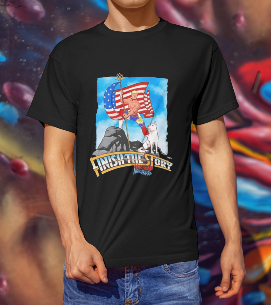 Cody Rhodes Finish The Story American Nightmare WWE Flag T-Shirt