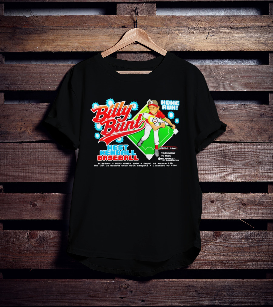 Billy Bunt West Kendall Baseball Home Run Power Star Player Action By Moorer T-Shirt