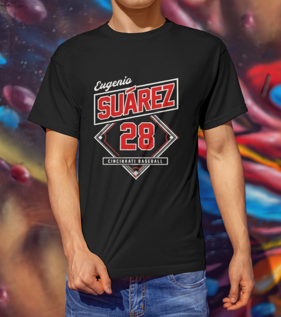 Eugenio Suárez 28 Cincinnati Baseball Diamond Player T-Shirt