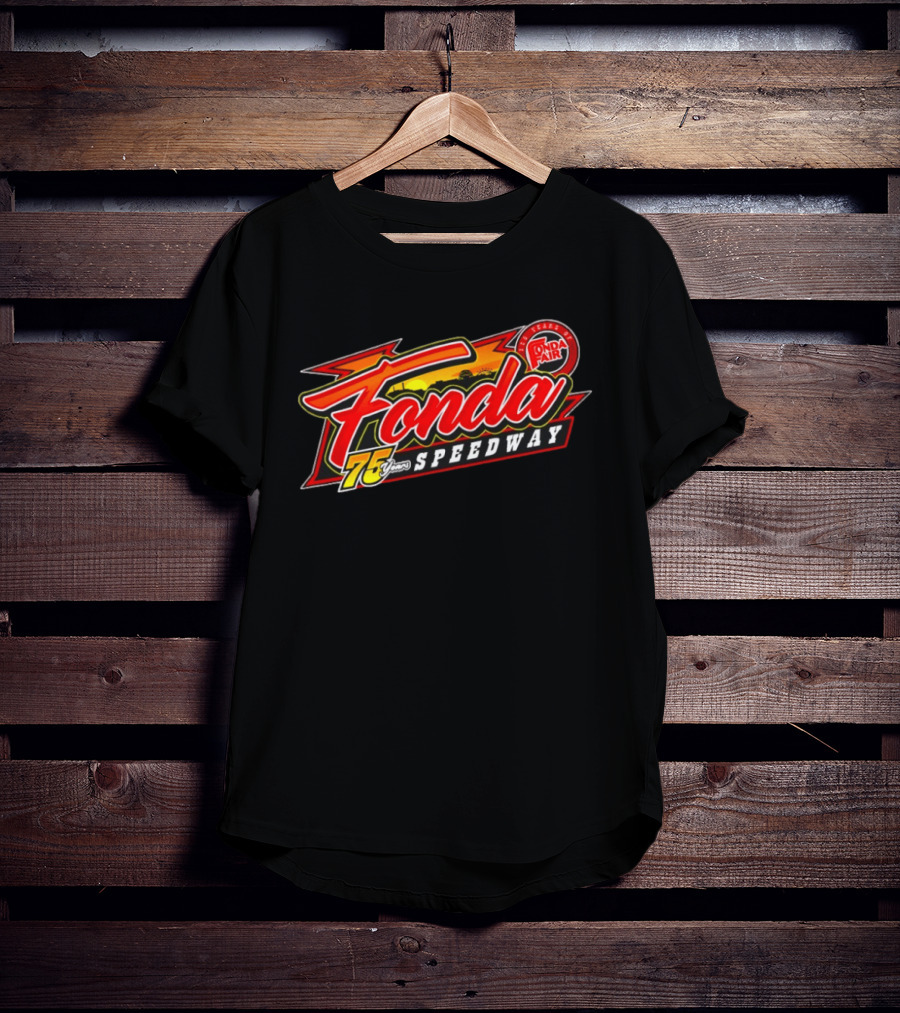 Fonda Speedway 75 Years Fonda Fair Racing Anniversary Celebration T-Shirt