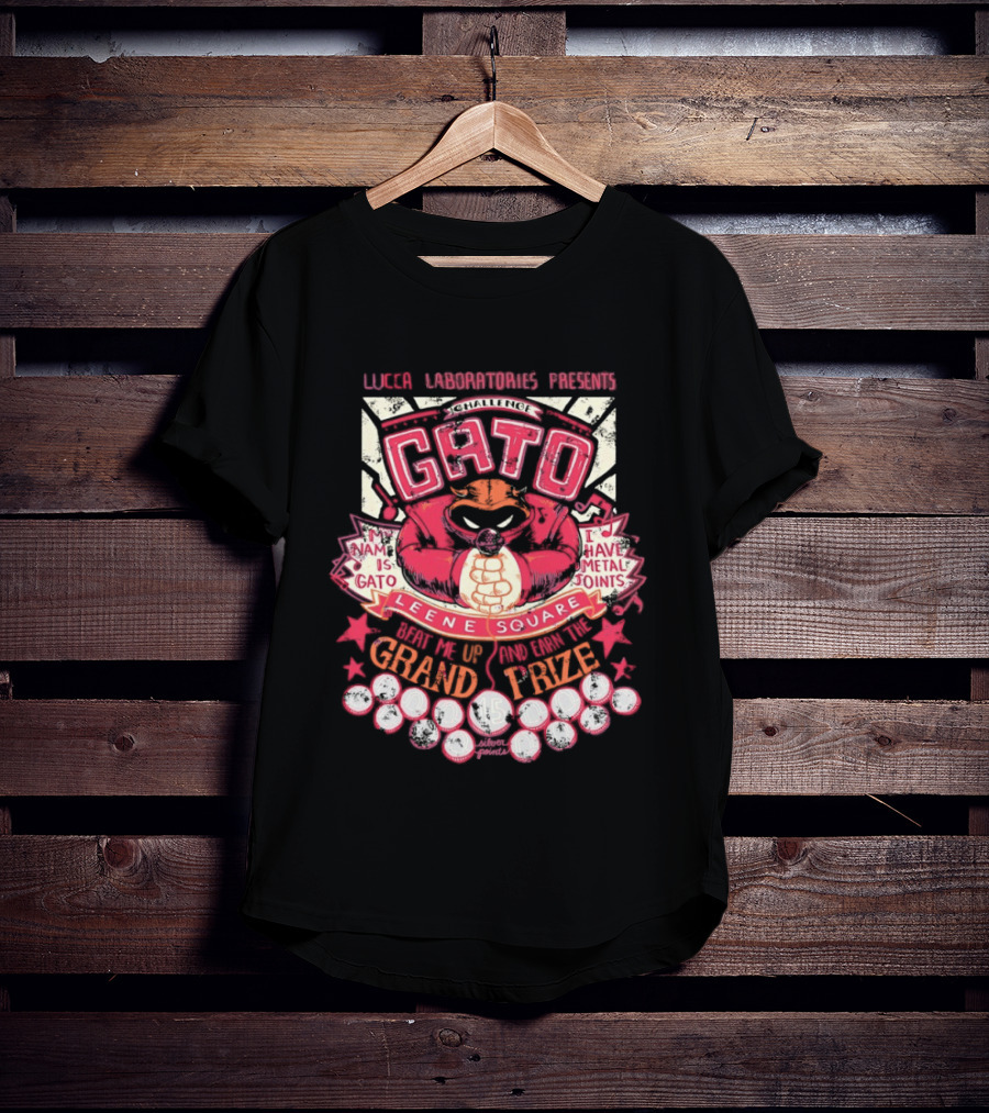 Lucca Laboratories Presents Gato Leene Square My Name Is Gato I Have Metal Joints Grand Prize T-Shirt
