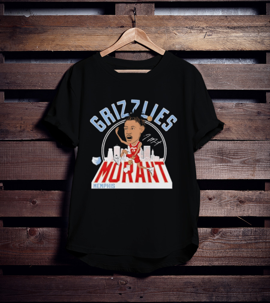 Grizzlies Morant Memphis Skyline Basketball Player T-Shirt