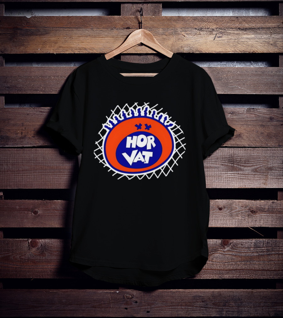 Hor Vat Orange Blue Circular Grid T-Shirt