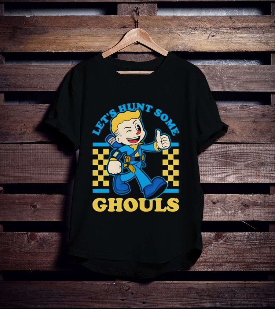 Let's Hunt Some Ghouls Vault Boy Thumbs Up Adventure T-Shirt