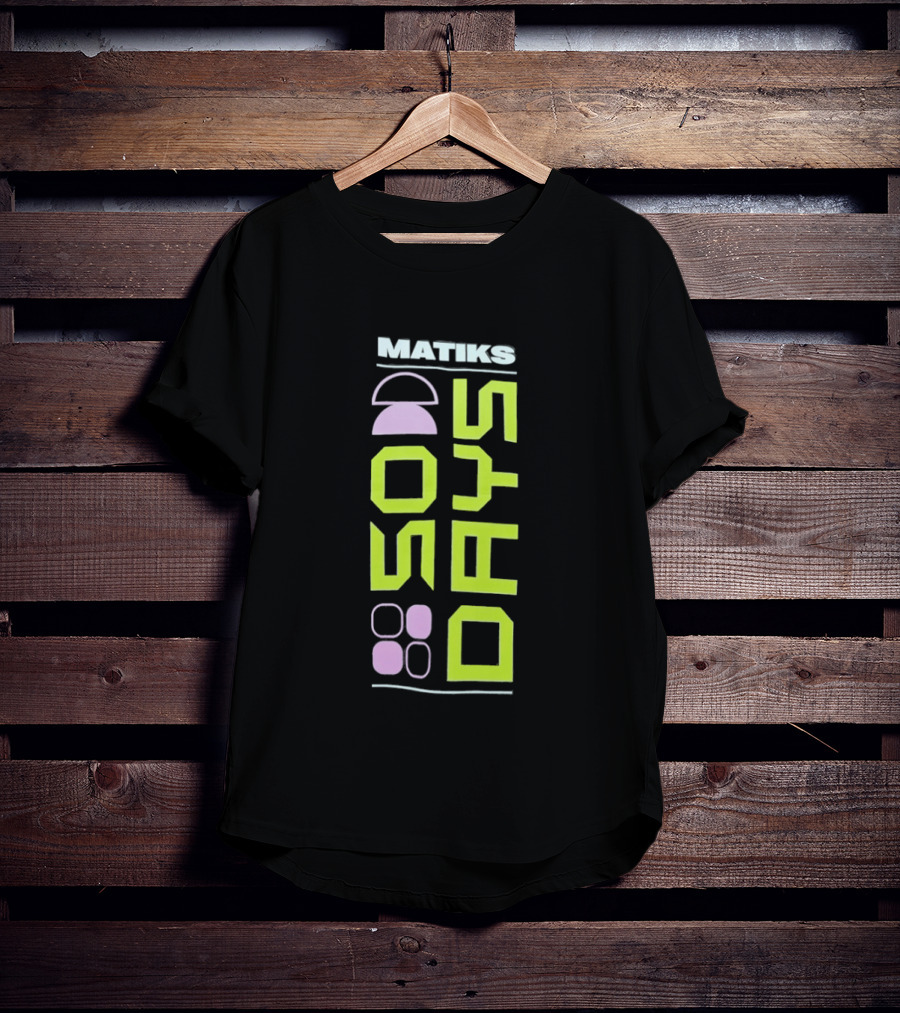Matiks 50 Days Geometric Neon Shapes And Numbers T-Shirt